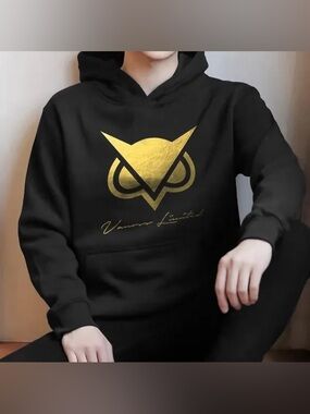 Black Brand Men's Crewneck Sweater with Gold Logo